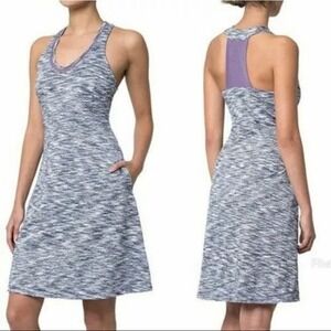 MPG Women's Travel Dress with Built-in Bra | Purple & Grey‎ Size L  pickleball